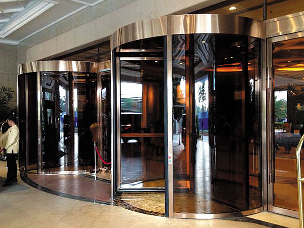 厂家供应酒店宾馆专用旋转门“奢华享受 此刻拥有”